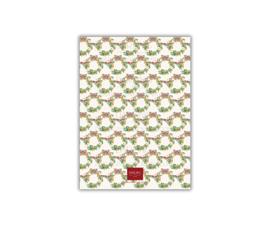 Magnolia and Plaid Ribbon Garland