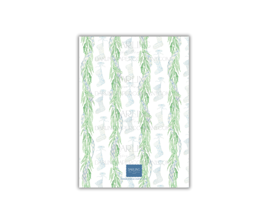 A Blue Christmas Garland