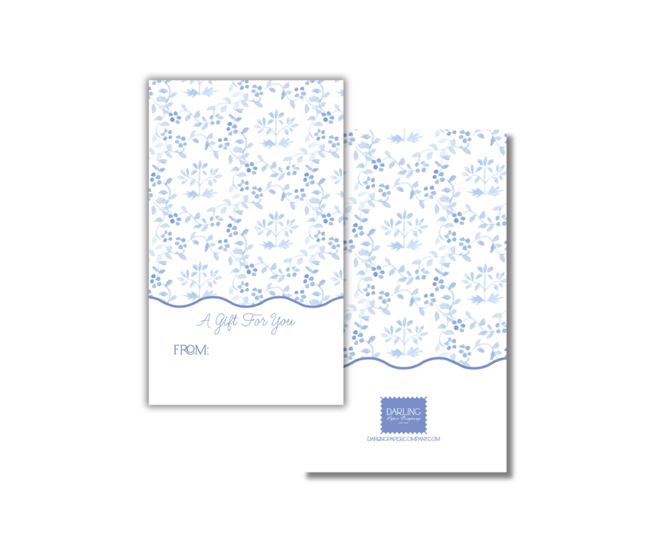 Blue Chintz Gift Tags