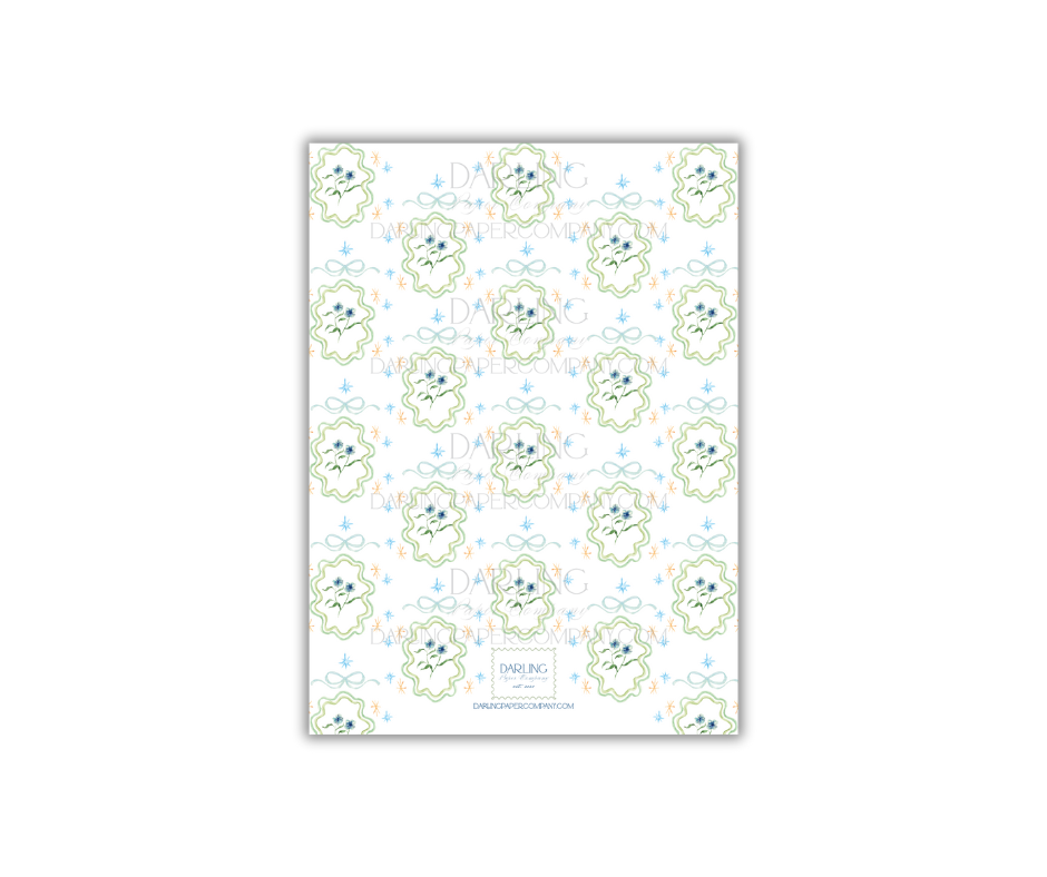 Bleue et Verte Fleur