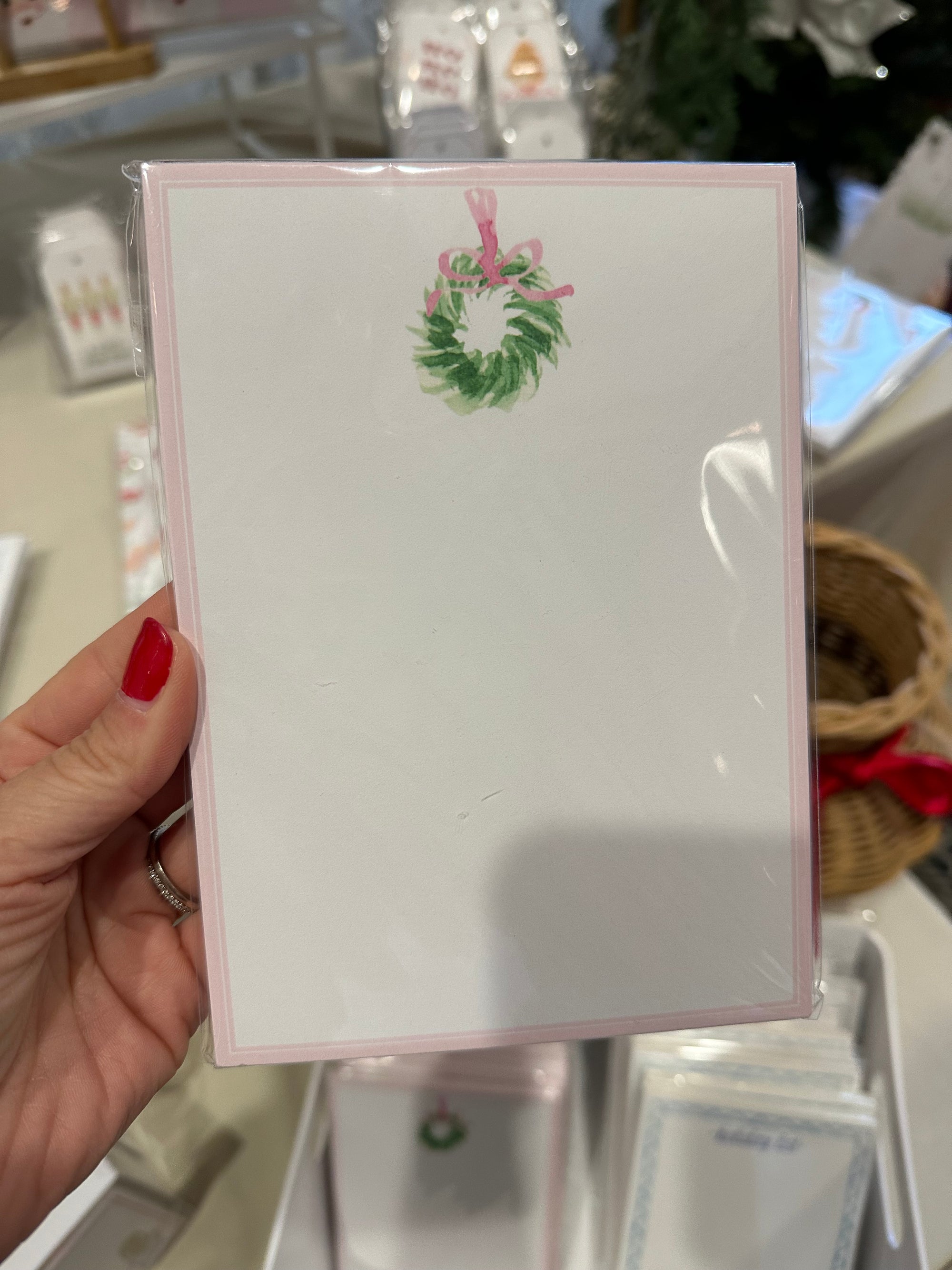 Pink Wreath Notepads