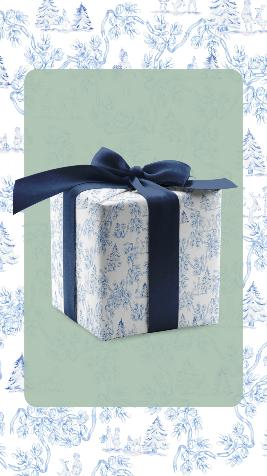 Blue Toile-iday Gift Wrap