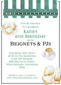 Beignets & PJ Birthday Invitation
