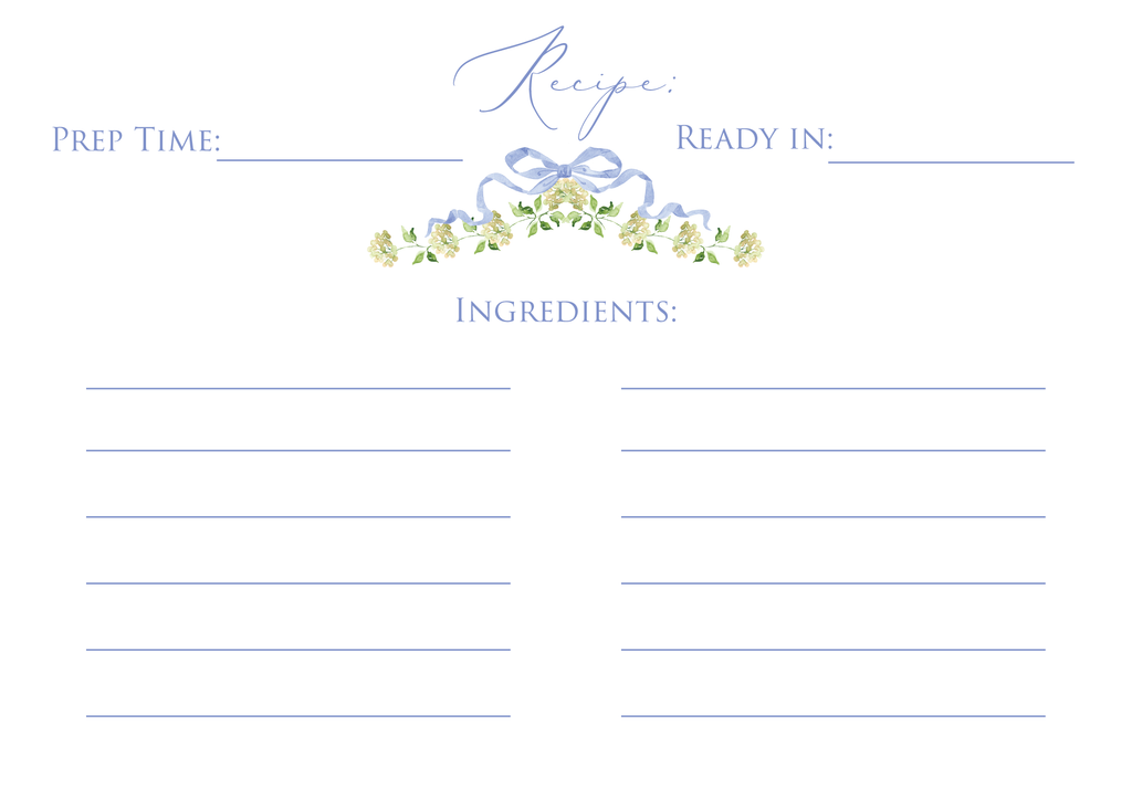 Blue Bow and Hydrangeas Gift Set