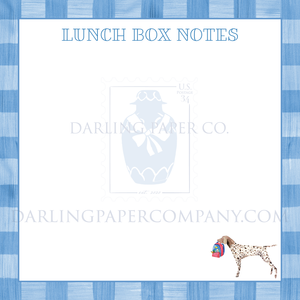 Dog Gingham Lunch Box Notes