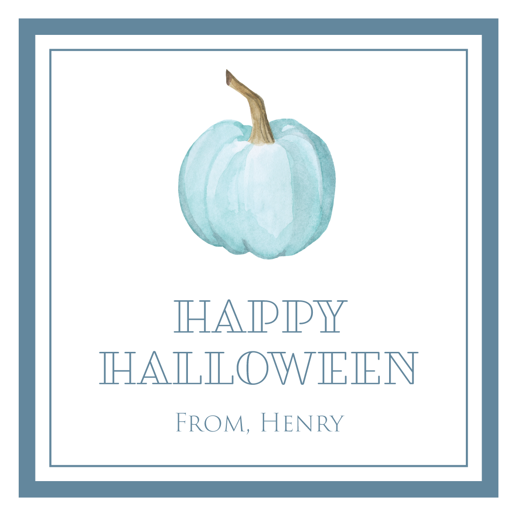 Blue Pumpkin Gift Tag