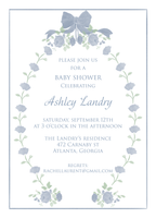 Pink Roses & Ribbons Baby Shower Invitation