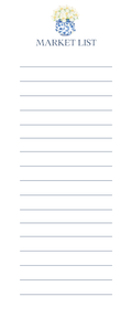 Blue Vase Market List Notepad