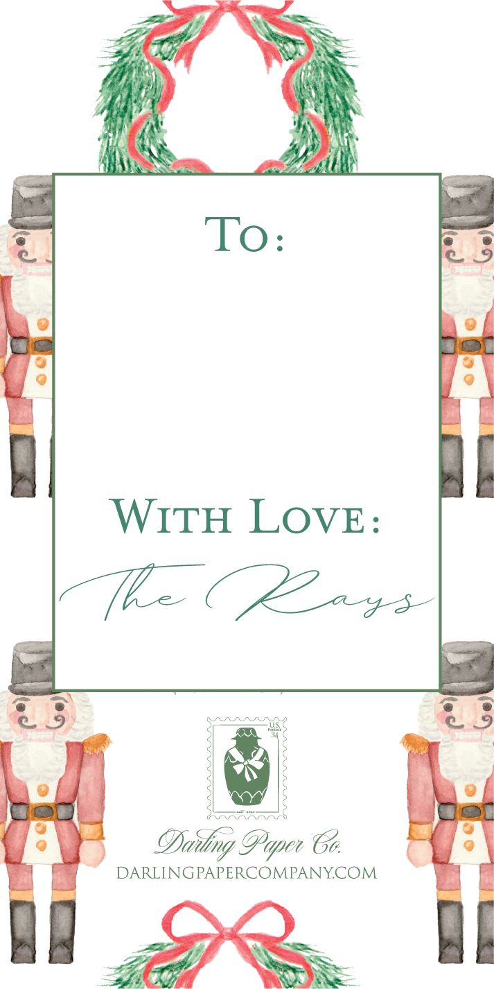 Classic Nutcracker Gift Tag - Darling Paper Co. for Free Printable Nutcracker Gift Tags