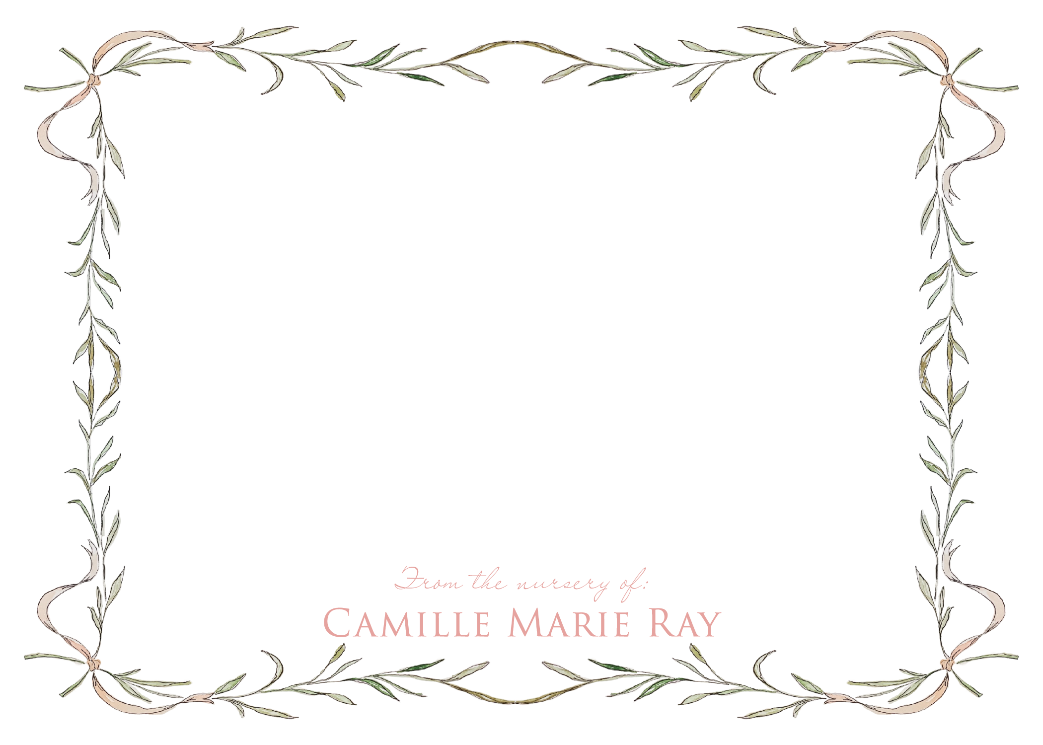 From the Nursery of Girl Notecards