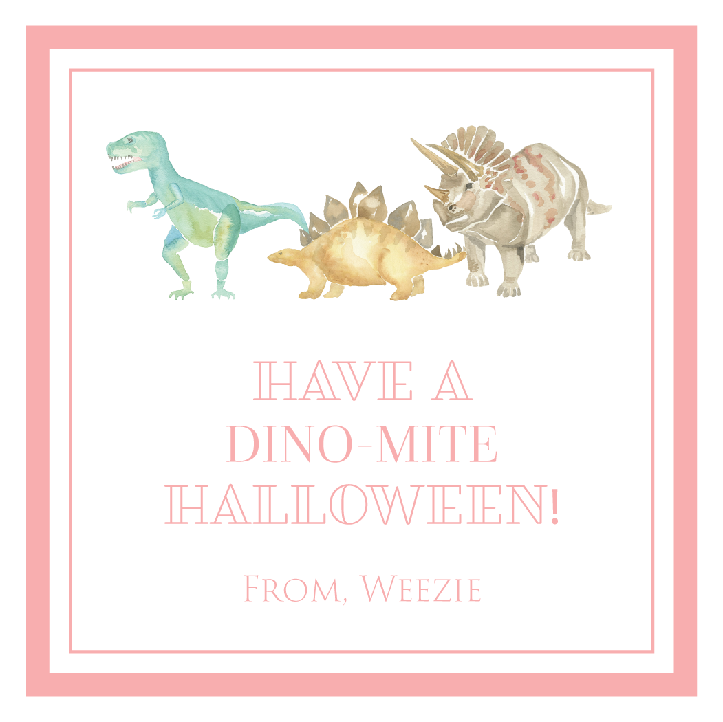 Pink Dino-mite Gift Tag