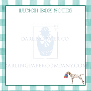 Dog Gingham Lunch Box Notes