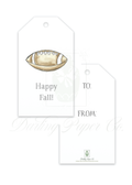 Happy Fall Football Gift Tag