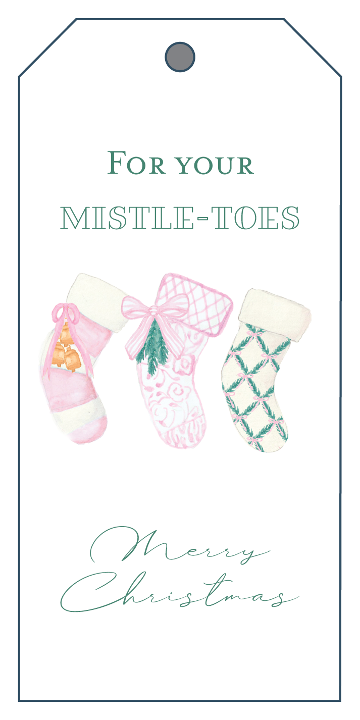 For your Pink Mistle-toes Gift Tag