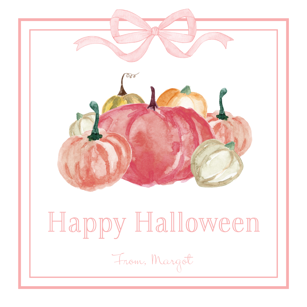 Pink Pumpkin Bunch Gift Tag