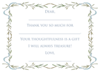 Blue Pre-written Thank You Cards