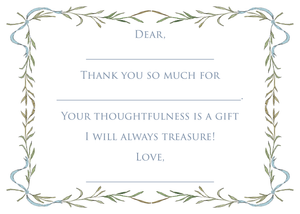 Blue Pre-written Thank You Cards