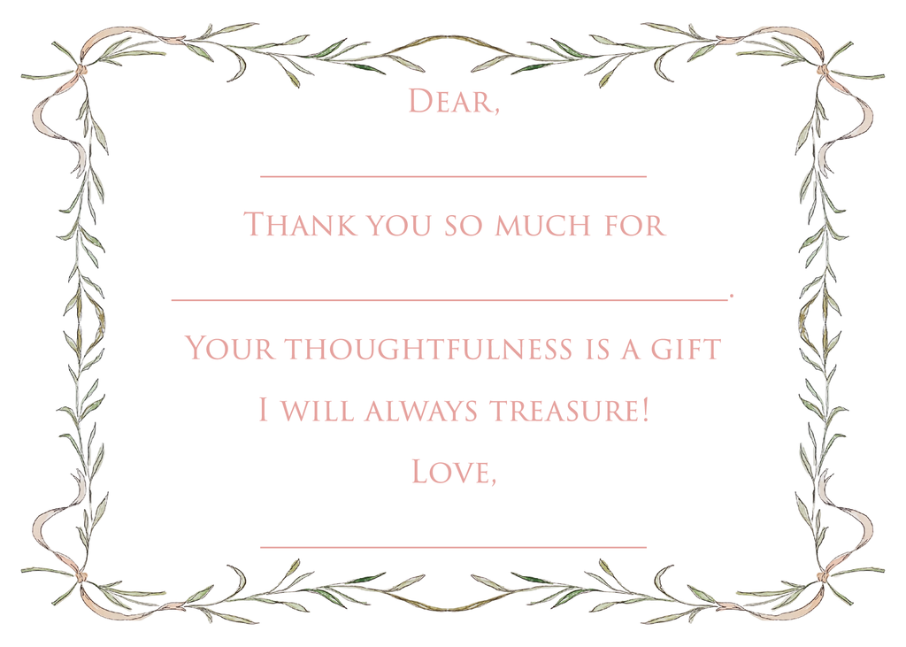 Pink Pre-written Thank You Cards
