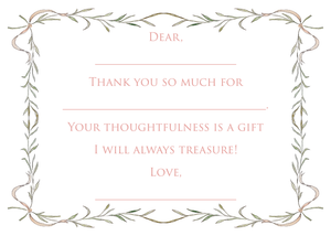 Pink Pre-written Thank You Cards