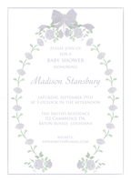 Pink Roses & Ribbons Baby Shower Invitation