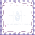 Purple Gingham Lunch Box Notes