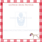 Dog Gingham Lunch Box Notes