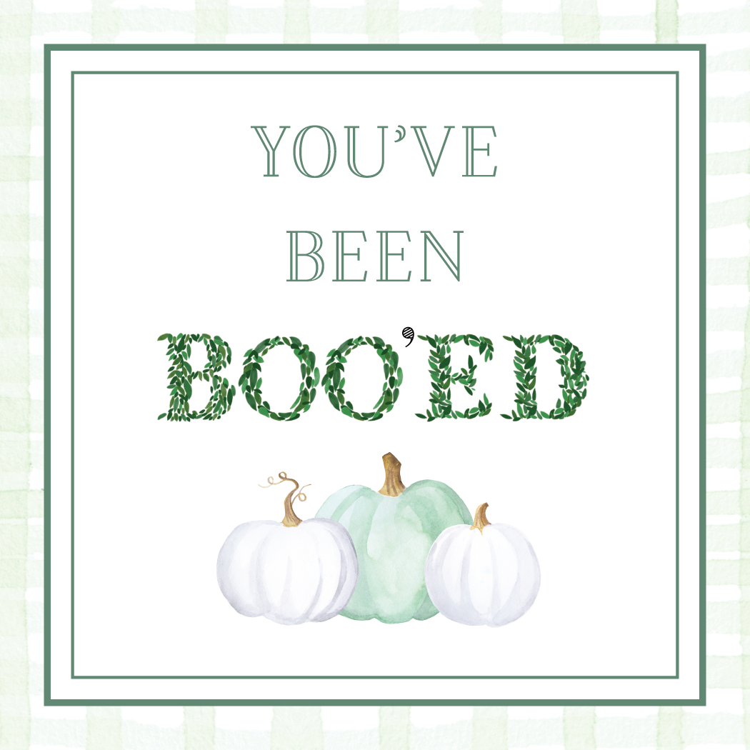 You've Been Boo'ed Green Gift Tag