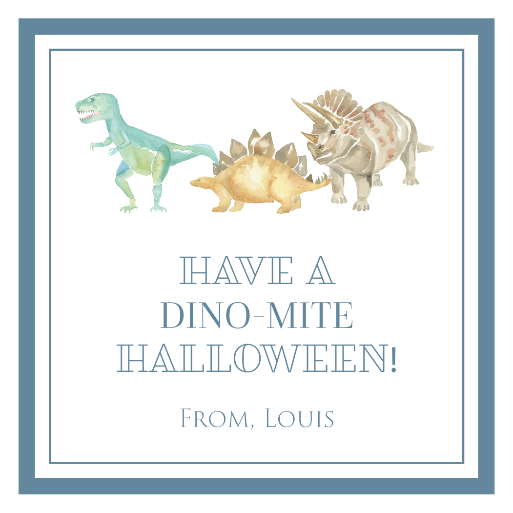 Blue Dino-mite Gift Tag