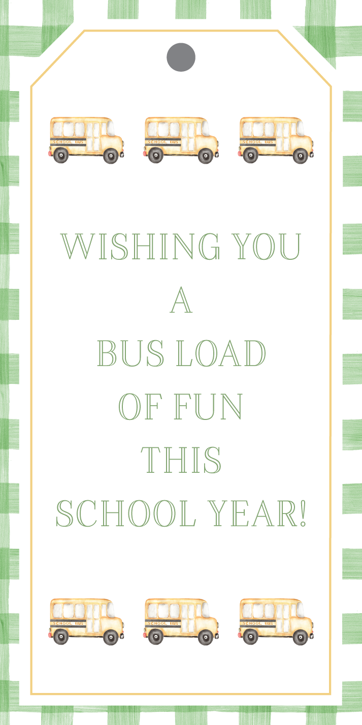 School Bus Gift Tag