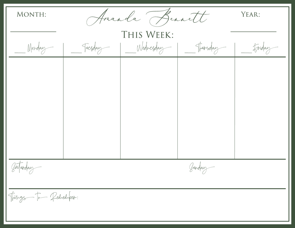 Weekly Planner
