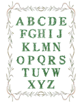 Pink Boxwood Alphabet
