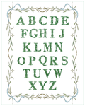 Blue Boxwood Alphabet