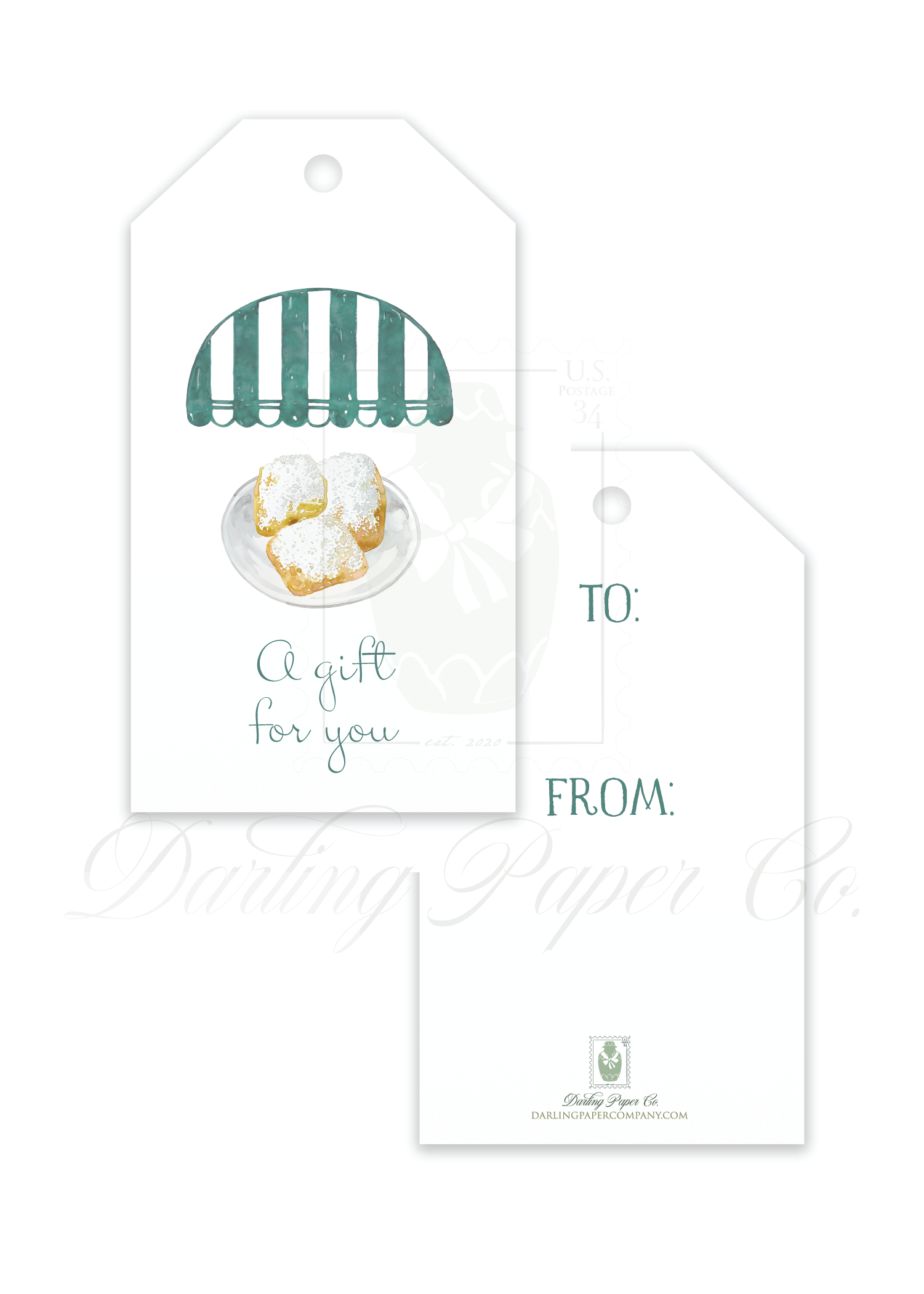 Beignet Gift Tag